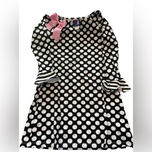 126- GIRLS POLKA DOT DRESS - Picture 1 of 7
